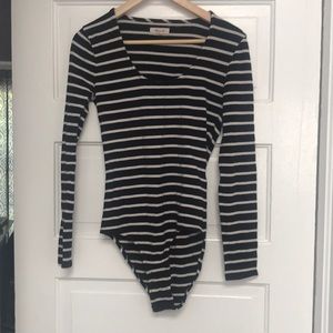 Madewell striped Bodysuit M
